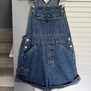 Vintage No Boundaries denim overall shorts